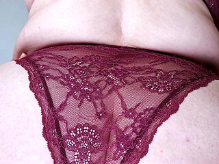 Lace Lingerie Big Boobs and Hairy Pussy - Watch Me Play with My Excited Mature MILF Cunt Just for You