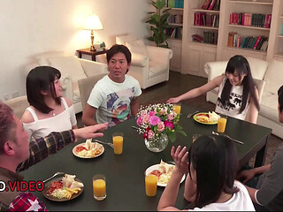 Hot Japanese Babes Take Intense Creampies in Group Sex