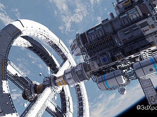 Nexus 3 Orbit Meta. 3D animation fuck on a space station with sexy blonde