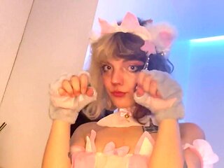 Cute Teen in Pink Lingerie Short Video