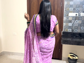 Indian Desi Saree wali Liza bhabhi fucked by her Besharam Devar in standing doggy style with clear hindi conversations