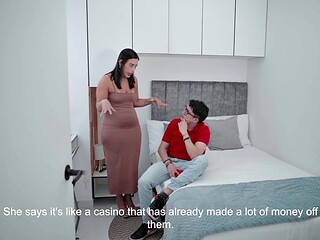 Divorced MILF in Glasses Fucks Virgin Nerd for Investment Return