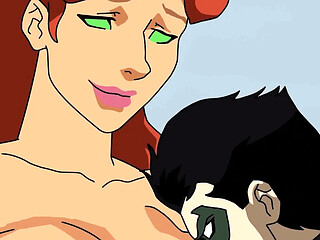 Robin's first time fucking thick curvy starfire