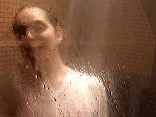 Big Ass Blonde Showing off Under the Shower in My T-shirt