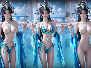 The girl took off her clothes one by one, twisting her seductive body