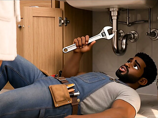 Hot mom gets BBC'd by her helpful plumber