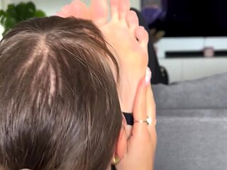 Exotic brunette hardcore foot fetish fuck