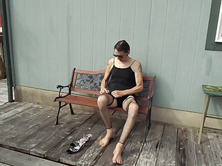 Getting dressed outside