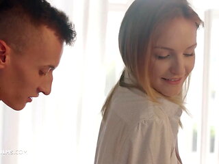 Beautiful Girl with Perfect Tits Belle Claire getting Fucked in the Kitchen