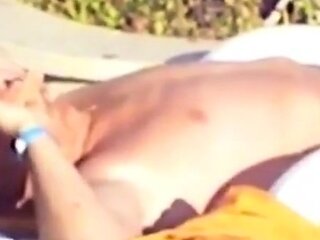 Daddies' Big Cocks Bulging in the Pool