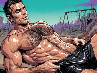 Hot Men Outdoors Animation