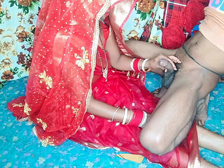 Fast Time Desi Honeymoon Video Hindi Audio Claire Vaise in Red Saree and Blouse Having Fun