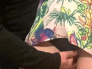 Omg!!! Strange Perv Man Fingering Hot Babe Pussy in Public