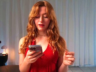 Homemade Amateur Redhead Striptease