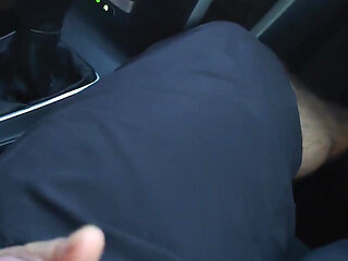 Handjob Risky Car Play - Real Couple