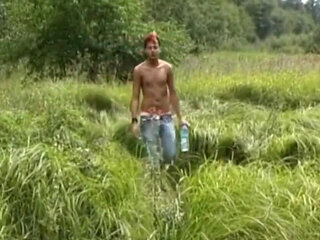 Young straight fucking gay twink outdoor