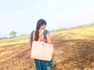 Desi Bhabhi RadhaDevi Pissing in Field Outdoor Hindi Webcam Masturbation