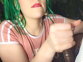 Cute amateur teen handjob