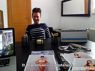 Czech Supermodels 10: Natalie: Brunette with a Cock-worshipping Mouth