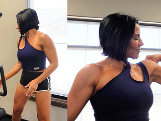 Fitness Chick Flexing! Custom Clip