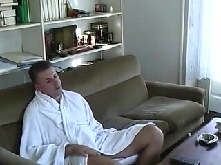 Redhead girl rides on huge cock after massage