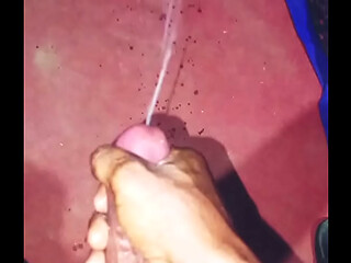African black man enjoying a liter of cum