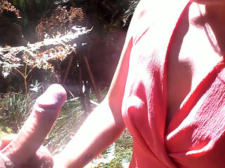 Hard Fuck in the Forest! Gave a Cock to Suck and Fucked in a Pussy!