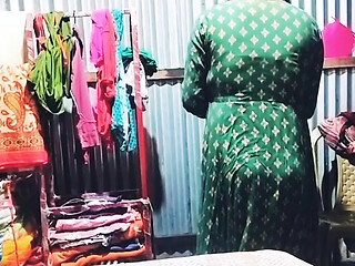 Hardcore fuck with green suit collage girl with big tits in a room