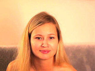 Stella Cardo Big Tits Solo - Blonde Teen Fingers and Dildo Masturbation