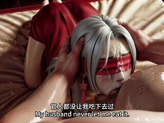 Cuckold Husband Watches Fat Bull Fuck His Blindfolded Red Concubine Ai-generated