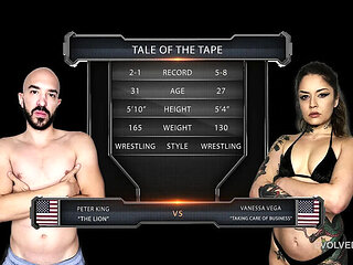 Vanessa Vega Blowjob and Hardcore Fucking with Peter King in Naked Wrestling Sex