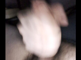 Stroking my hairy uncut girl cock!