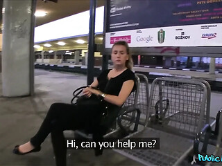 Public Agent - Public Agent Exploits a Stranded Newbie's Train Station Wait for a Wild Pussy Pounding