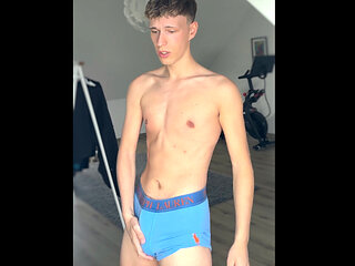 twinky german boy jerks his cock off after school