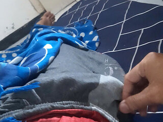 Wearing satin mini skirt inside shorts