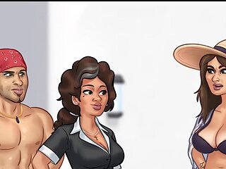 Hilarious adult video with a sultry maid moaning during a summertime saga