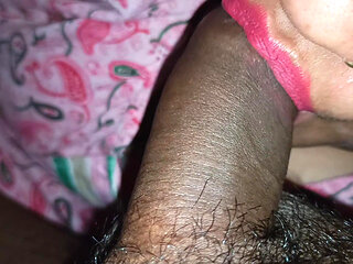 Sucking My Desi Cock with Her Beautiful Mouth