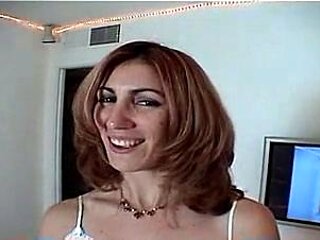 Amateur redhead MILF has facial