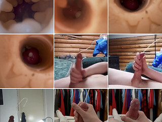 Twink Fleshlight Internal Cumshot and Slo-Mo Cumshot compilation
