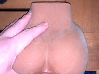 Fucking my dirty sex toy after the sweaty gym session and moaning I'm so horny I could cum everywhere