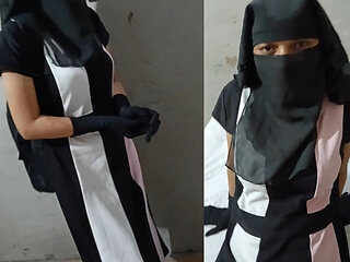 Hijabi school girl was fucked by her hubby in the hotel