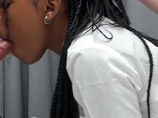Ebony College Girl Who Always Masturbates Finally Gets Creampied