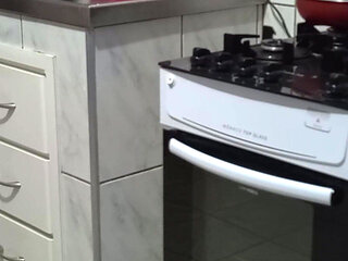 Maid Had Her Ass Used While Washing Dishes.