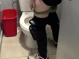 Boy Opens Cubicle and Catch His Friend Peeing