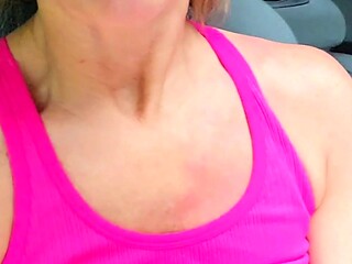 Amateur blond girl with big boobs getting fucked