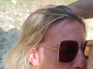 Sperm swallowing in the open air