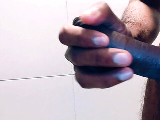 Black Cock pressing with balls