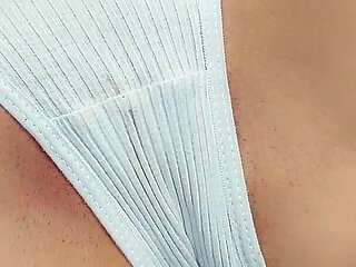 Powerful Vibrator Makes Her Pussy Flow Furiously with Moisture From the Vagina