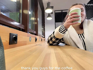 KatyBigcherry Fucks Fan in Kitchen with Big Natural Tits and Cum in Mouth