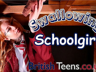 Sexy Alt Teen Sucks Cock Under Milking Table